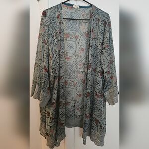 Floral Lace Kimono Cardigan